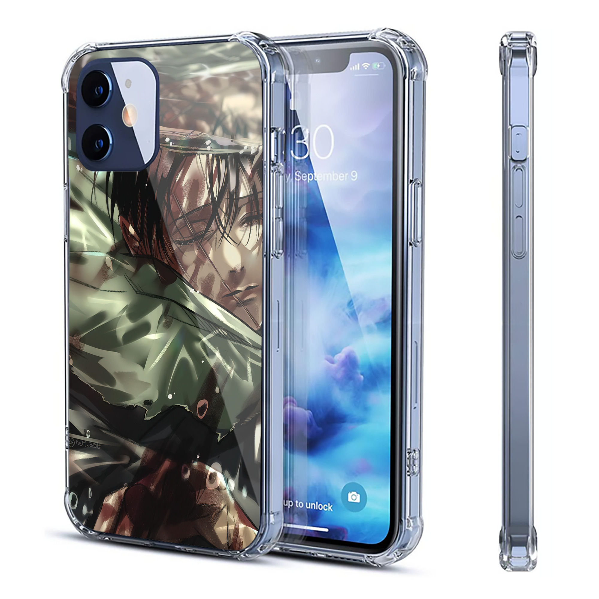 （画像用） 進撃の巨人 Attack on Titan 【iPhone 12シリーズ対応】透明スマホケース（クリアソフトケース）